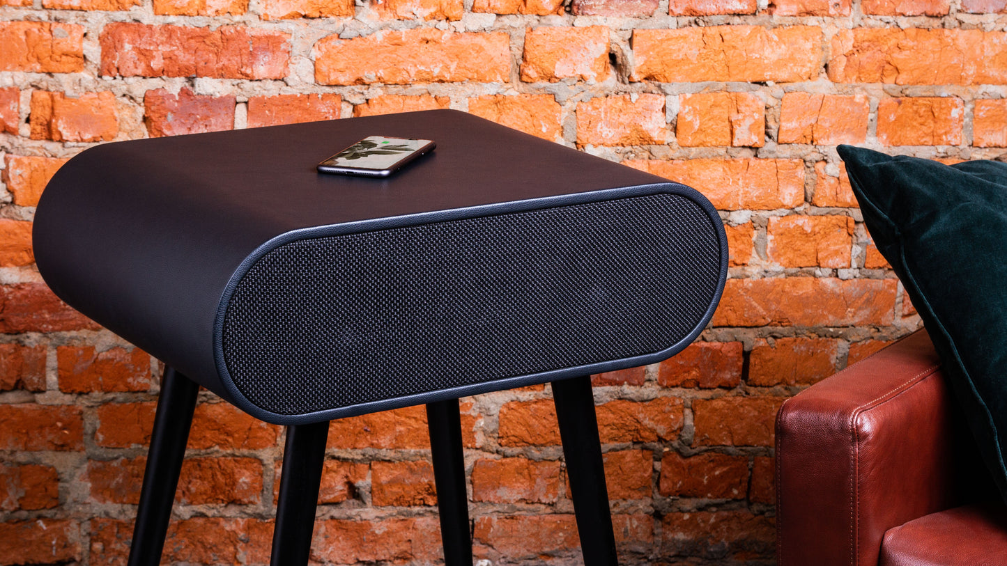 TG SoundCharge Vibe - Black Side Table / 120W Bluetooth Speaker / Wireless Charger All in One *Includes Free Shipping